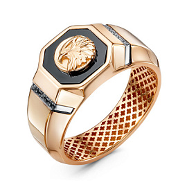 Печатка 040046ч золото Орел