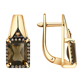 Серьги кл3481а-4-01 золото