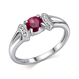 Кольцо один камень 01-4562.000Р-00 серебро