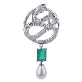 Подвеска 1056483-01190-Y серебро змея