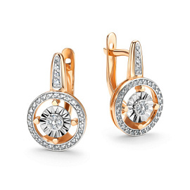 Серьги 26248-100 золото Круг