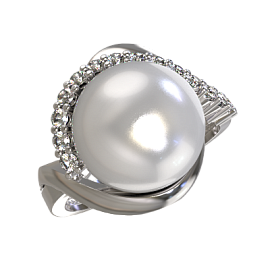 Кольцо 1 камень 1031681-01150 серебро