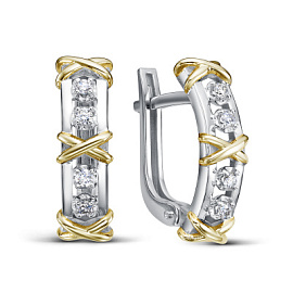 Серьги с120059 серебро Тиффани Х