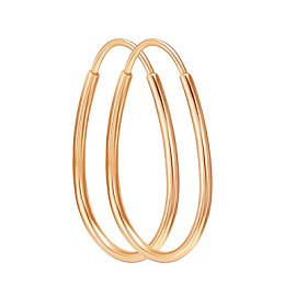 Серьги конго 00-62-0095-00 золото Овал