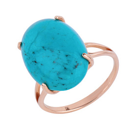 Кольцо один камень 2409 золото