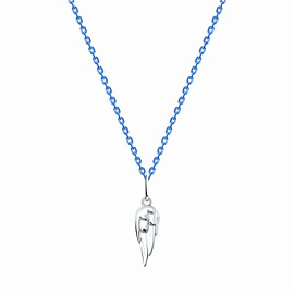 Колье 94071340 серебро перо