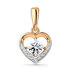 Подвеска 003-1001-0001-011 золото Сердце