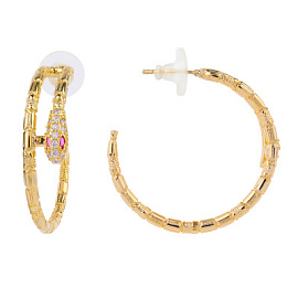 Серьги конго 502009950-1 ювелирный сплав змея