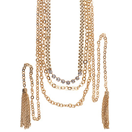 Колье многоярусное 002.05.00595 ювелирный сплав