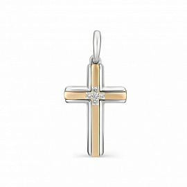 Крест декоративный 03-1248.000Б-00 серебро