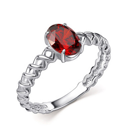 Кольцо один камень 01-5516.00ГР-00 серебро