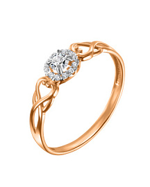 Кольцо К.193021НГ.16.0.бцФ.з585 золото