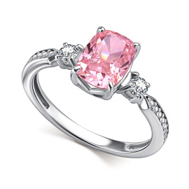 Кольцо один камень 01-4762.0БТ5-00 серебро