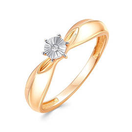 Кольцо один камень 08-51-0110-00 золото