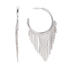 Серьги конго 500802520 ювелирный сплав Цепи