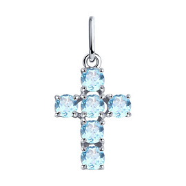 Крест декоративный 92030714 серебро