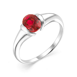 Кольцо один камень 1-808 гр серебро