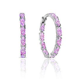 Серьги дорожка 52863 серебро Колечки