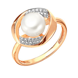 Кольцо один камень 190-1-889Р золото