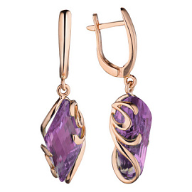 Серьги подвесные 3425 алд золото