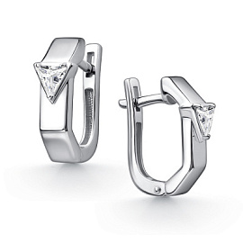 Серьги один камень 02-4756.00КЦ-00 серебро