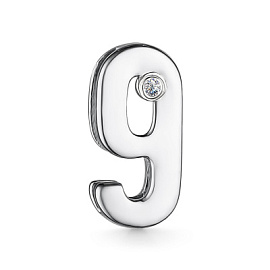 Подвеска бегунок 03-3807.000Б-00 серебро Цифры