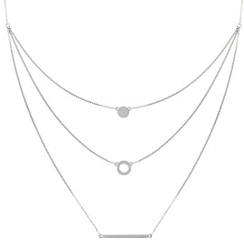 Колье многоярусное 637247 серебро