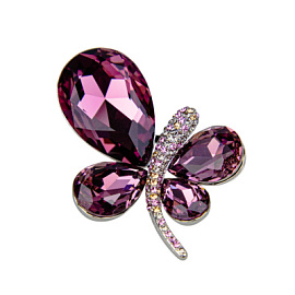 Брошь 3V-4194-W ювелирный сплав Бабочка