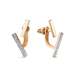 Серьги джекеты 0506514 золото