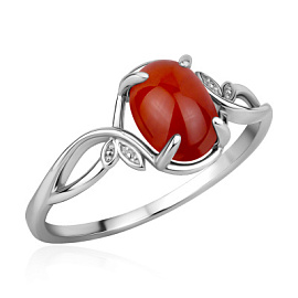 Кольцо один камень 1340396336-31 серебро