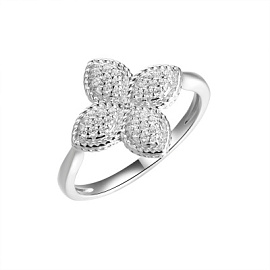 Кольцо CZ-R03993-X-W-X-X-W серебро Роберто Коин