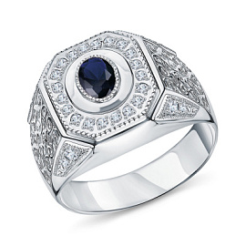 Печатка 3302133р син серебро