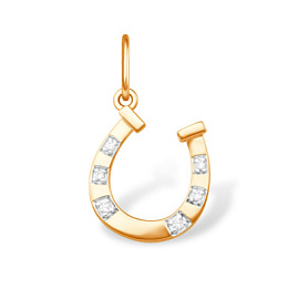 Подвеска П13217111 золото Подкова