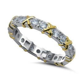 Кольцо 2111331713gp серебро Тиффани Х