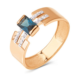 Кольцо один камень 023941-1332 золото