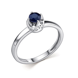 Кольцо один камень 01-5185.000С-00 серебро