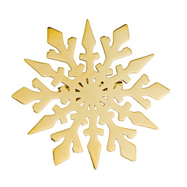 Брошь 3V-6826-Y ювелирный сплав Снежинка