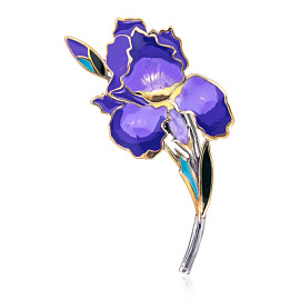 Брошь BO081455ENM-M серебро Цветок