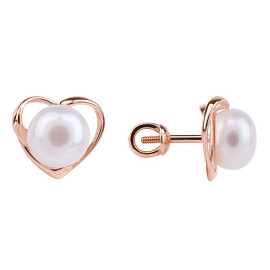 Серьги пусеты 7059312-11250 золото Сердце