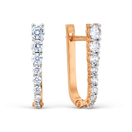 Серьги дорожка Т14202В019 золото