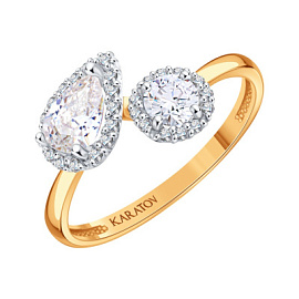 Кольцо Т14201Д910-К золото Мессика