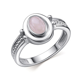 Кольцо один камень 01-4411.00РК-00 серебро