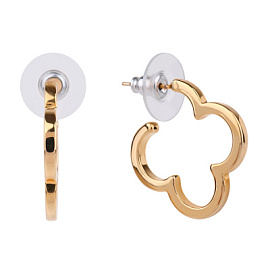 Серьги пусеты 3-3320-Y ювелирный сплав