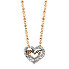 Колье 66615-100 золото Сердце