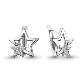 Серьги 400188А.5 серебро Звезда