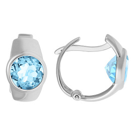 Серьги конго 2-1124 топ серебро