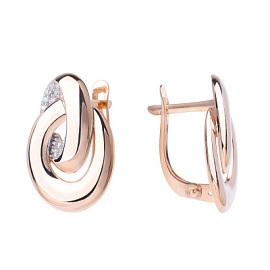 Серьги 108-259904 золото