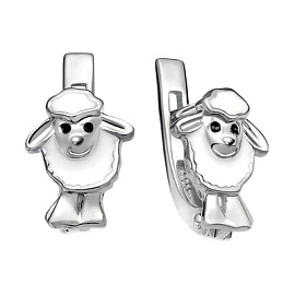 Серьги С608-2051М2 серебро барашек