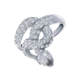 Кольцо 1351-925 серебро змея