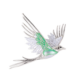 Брошь 61932200 ювелирный сплав Птица